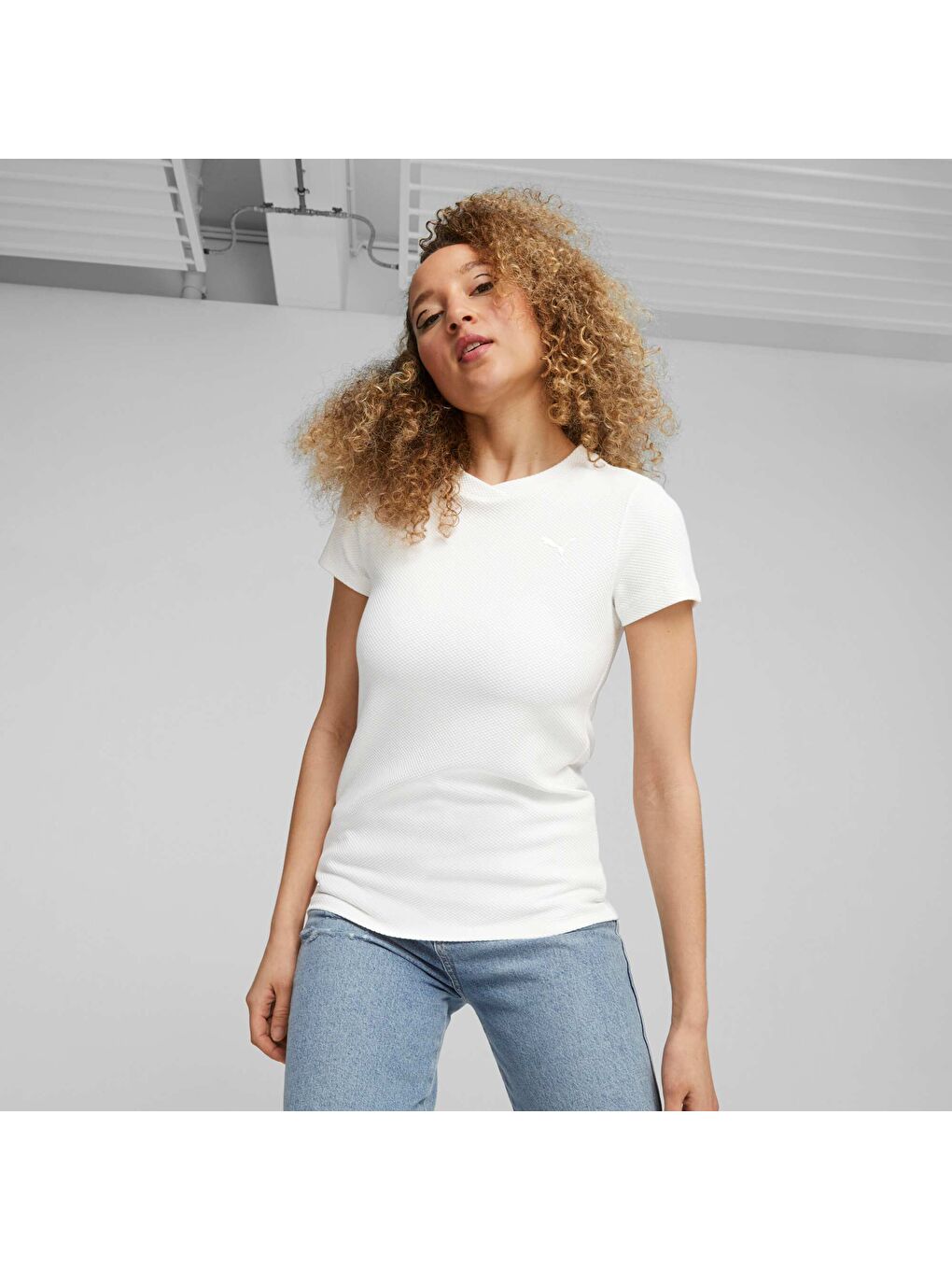 Beyaz HER Kadın Tişört-4