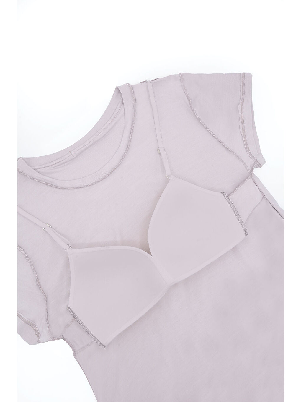 Lila Viskon Sütyenli Pijama Takımı-3