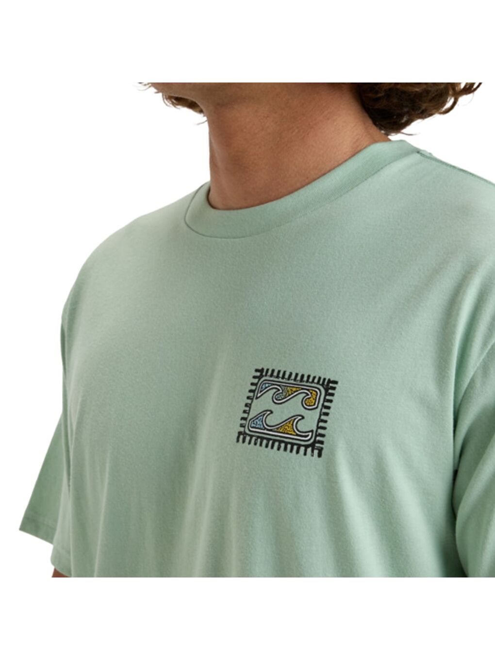 Yeşil Crayon Wave Erkek Tişört-3