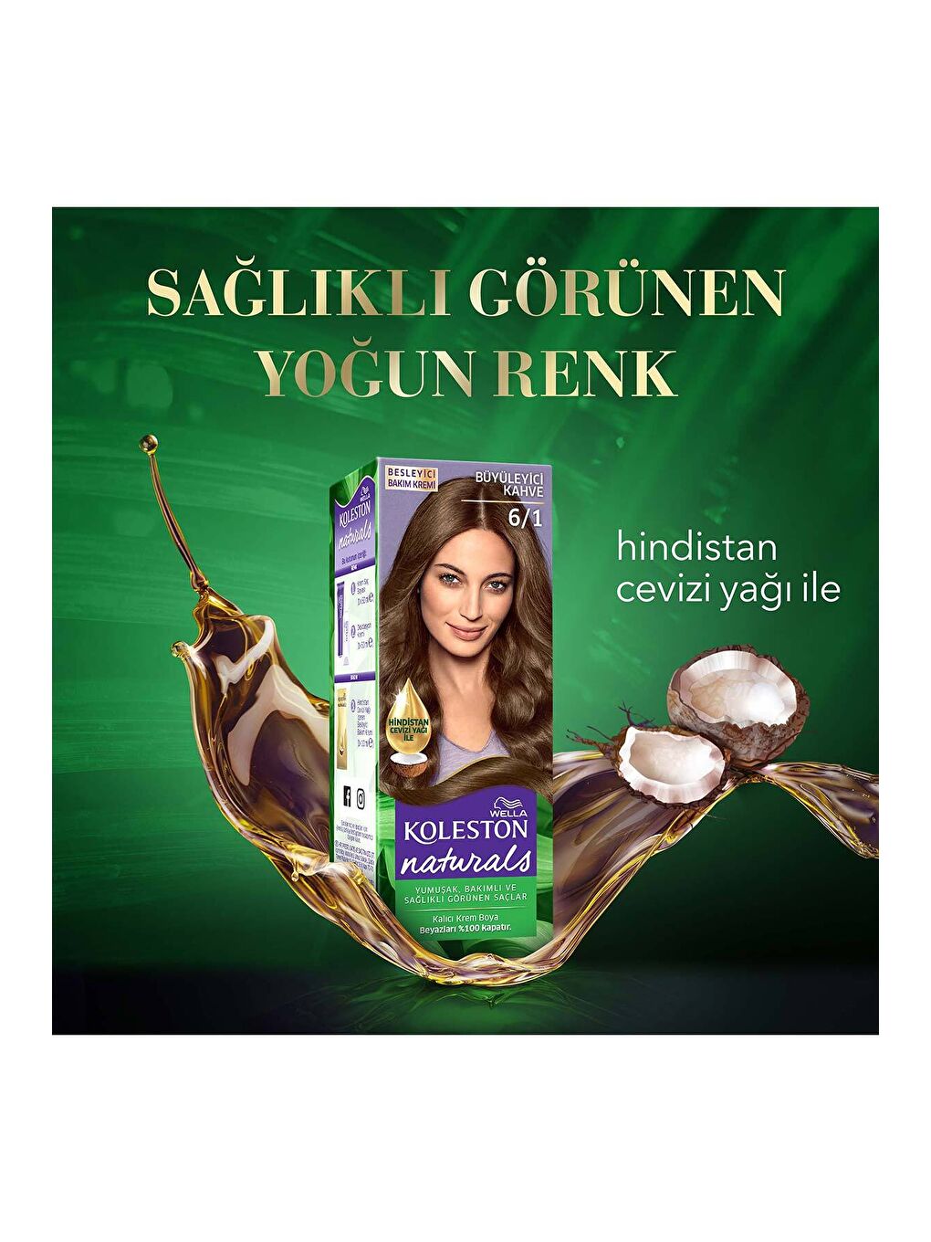 Wella Renksiz Koleston Naturals Saç Boyası 6/1 Büyüleyici Kahve - 5