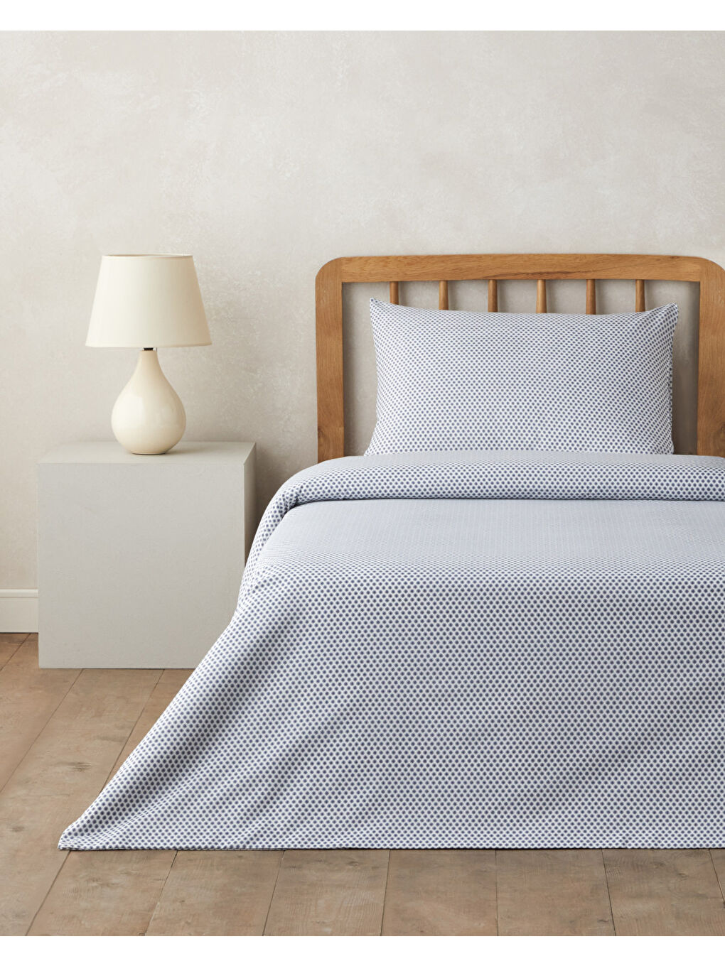 Splash Kolay Ütülenir Tek Kişilik Nevresim Takımı 160x220 cm Koyu Mavi