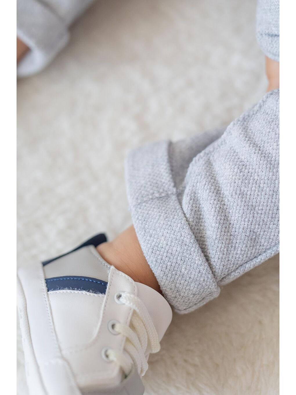 Erkek Bebek Polo Yaka T-Shirt Ve Pantolon Takım - Gri-2