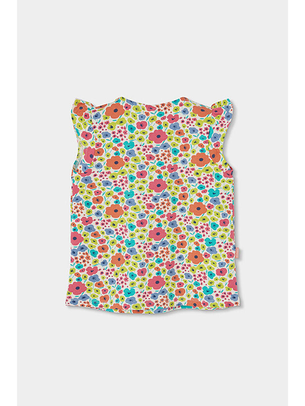 Karışık Çiçek Desenli Tshirt 2-6 Yaş Çok Renkli-1