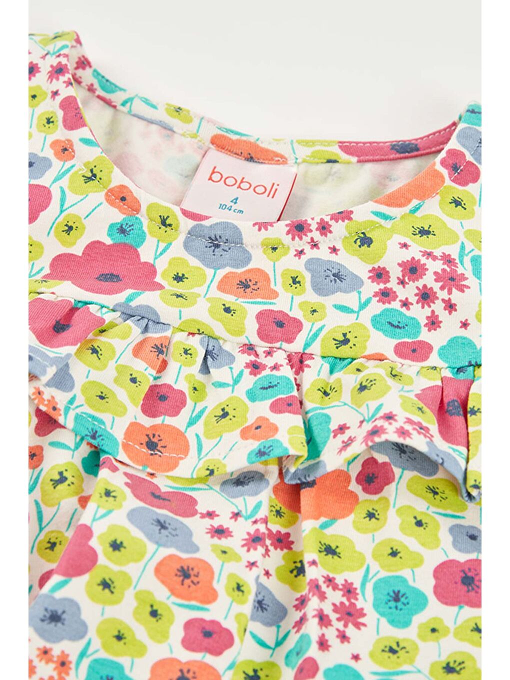 Karışık Çiçek Desenli Tshirt 2-6 Yaş Çok Renkli-2