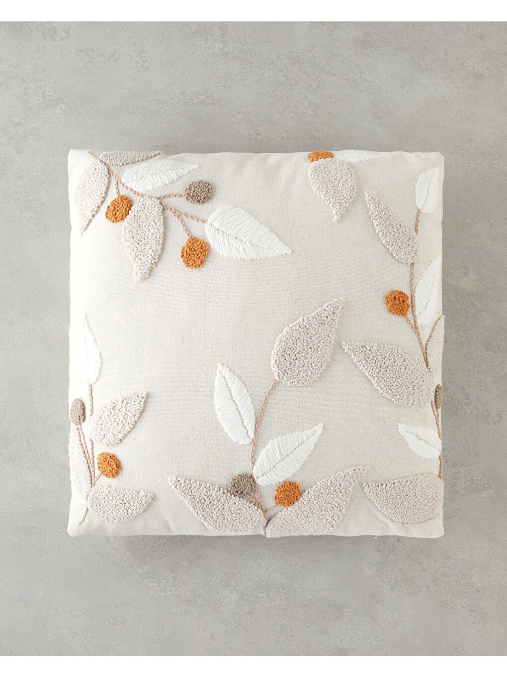 Handmade Kırlent Kılıfı 45x45 cm Ekru