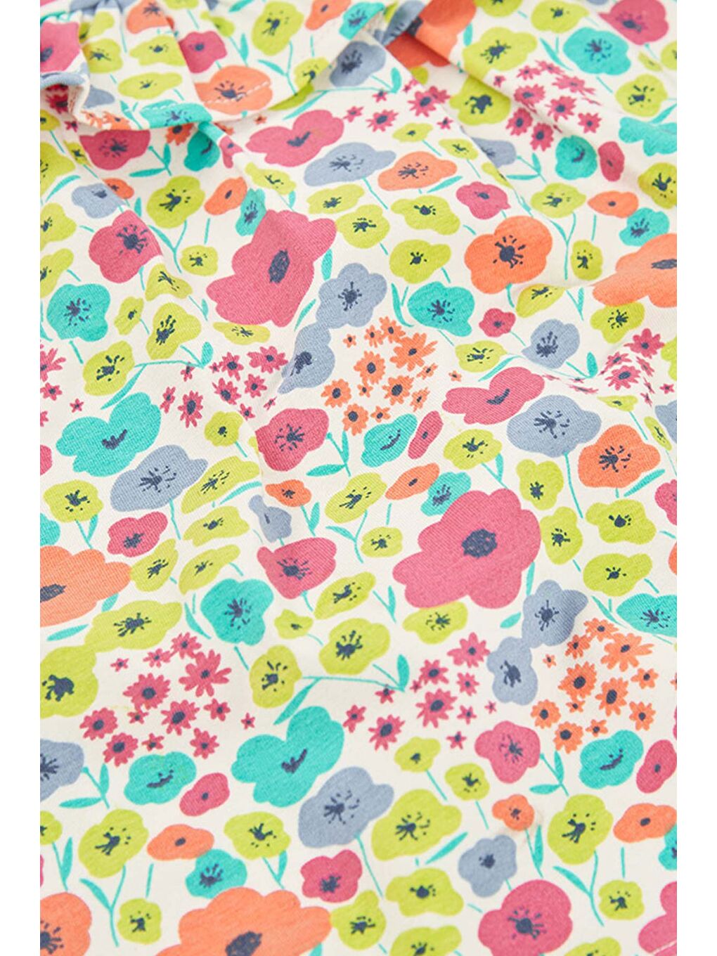 Karışık Çiçek Desenli Tshirt 2-6 Yaş Çok Renkli-3