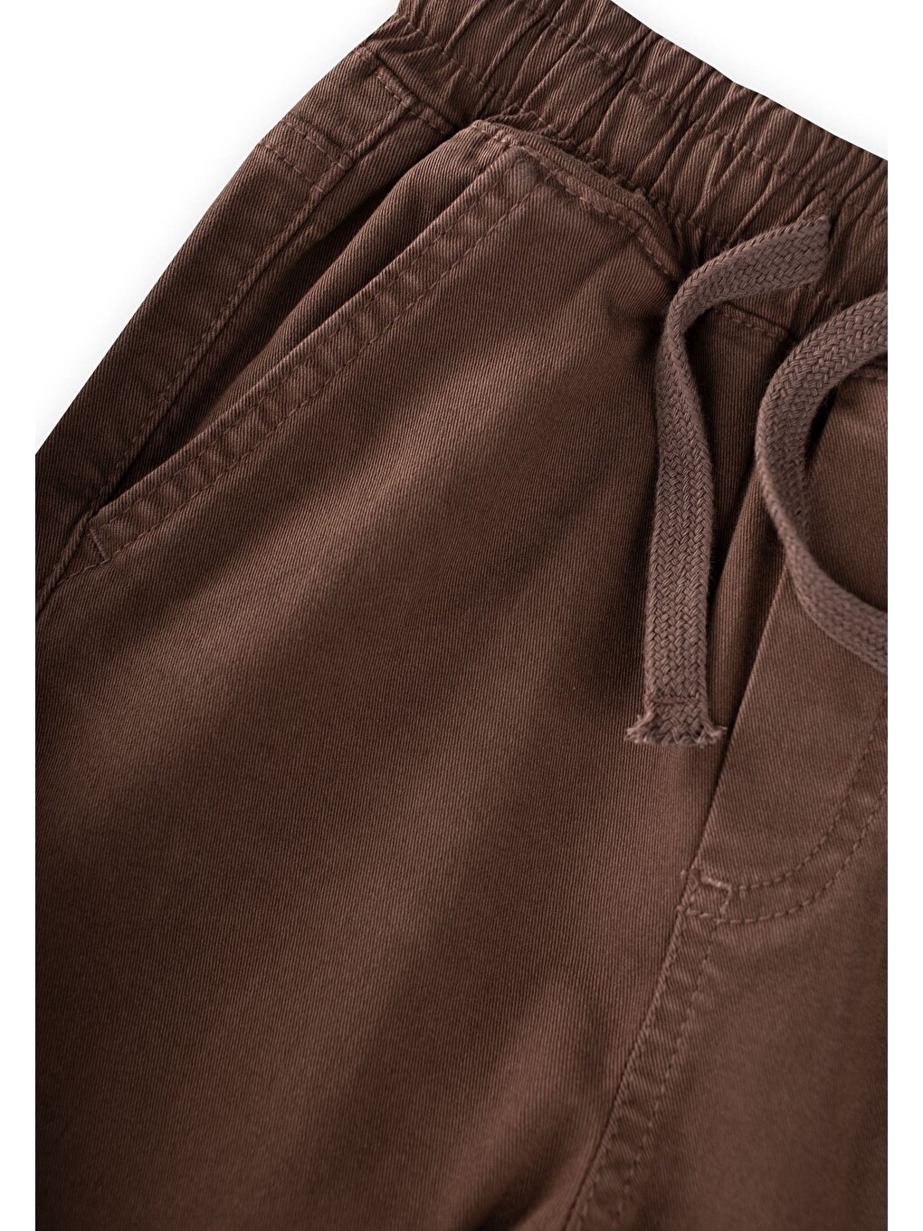 Gabardin Parçalı Pantolon 2-12 Yaş Kahverengi-2
