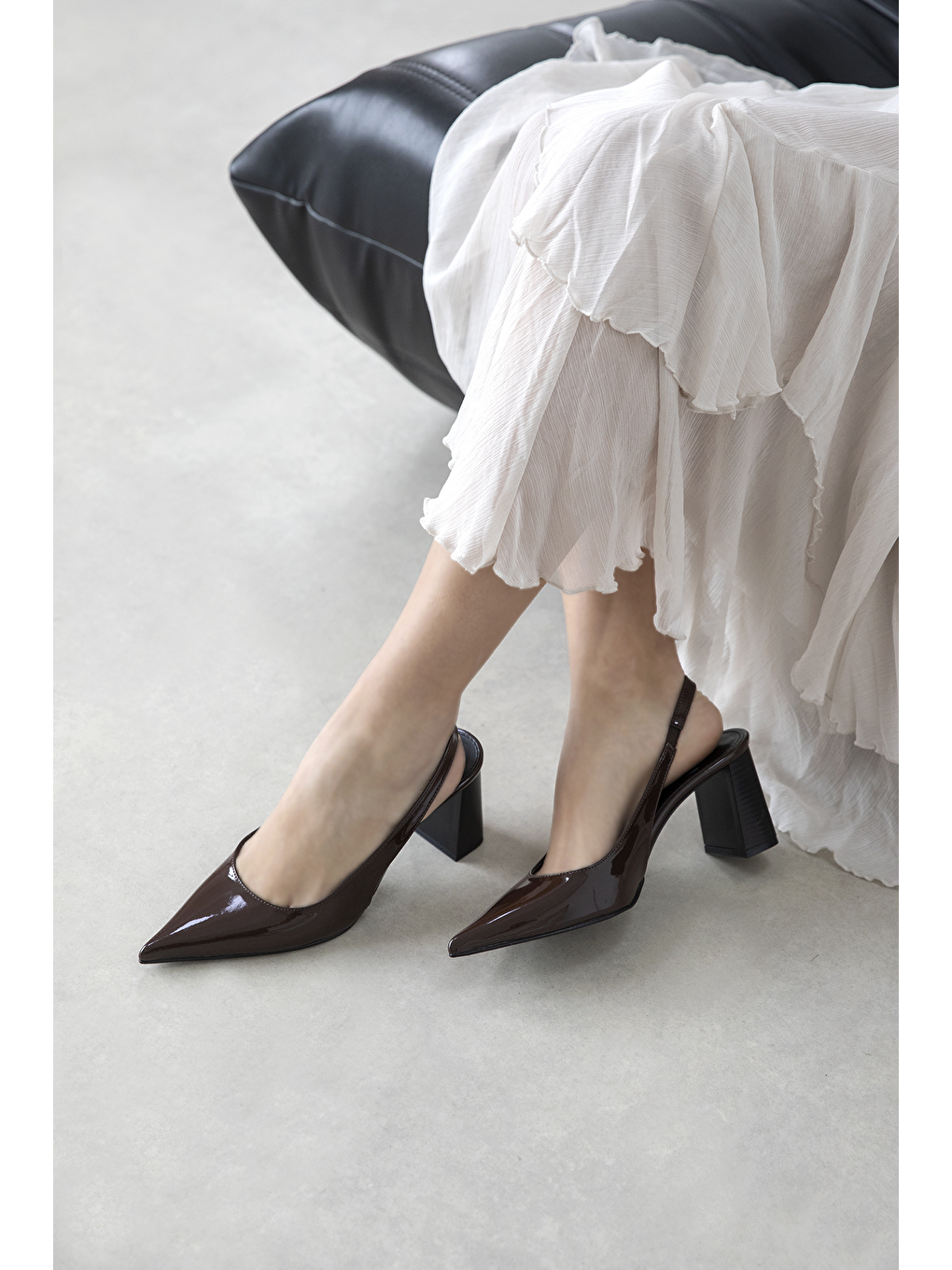 Kahverengi Vera Kadın Rugan Topuklu Ayakkabı Kahve-2