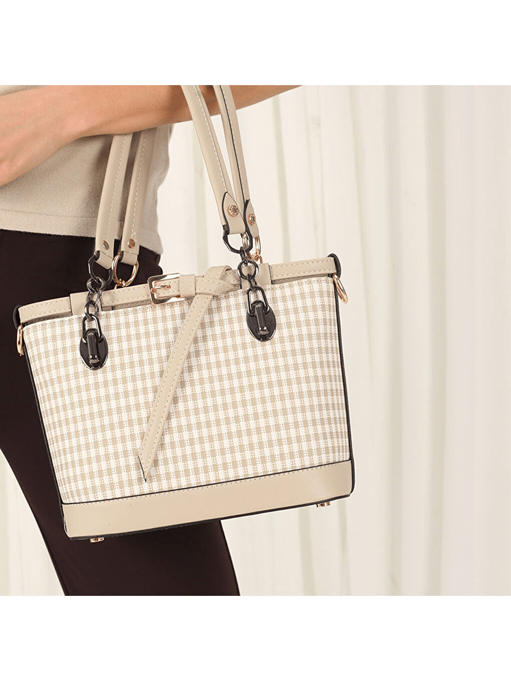 Kadın SP1155-M191 SILVER POLO Kol Çantası Kum Beji-Kum-5