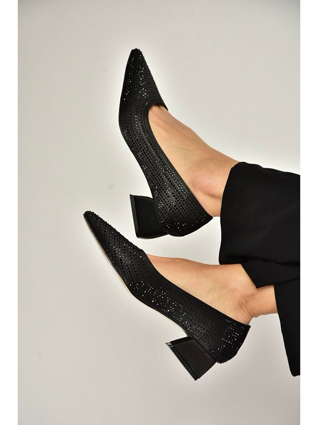 Siyah Kadın Topuklu Ayakkabı Y820071804-2