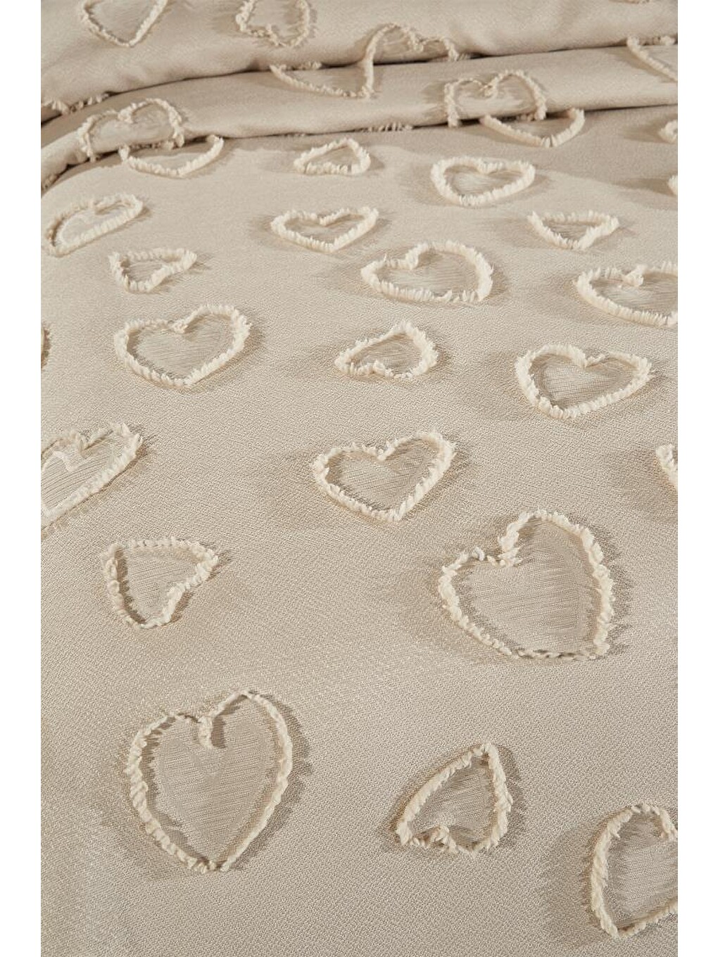 Pure Love 2 Parça Tek Kişilik Pike Takımı Bej-3