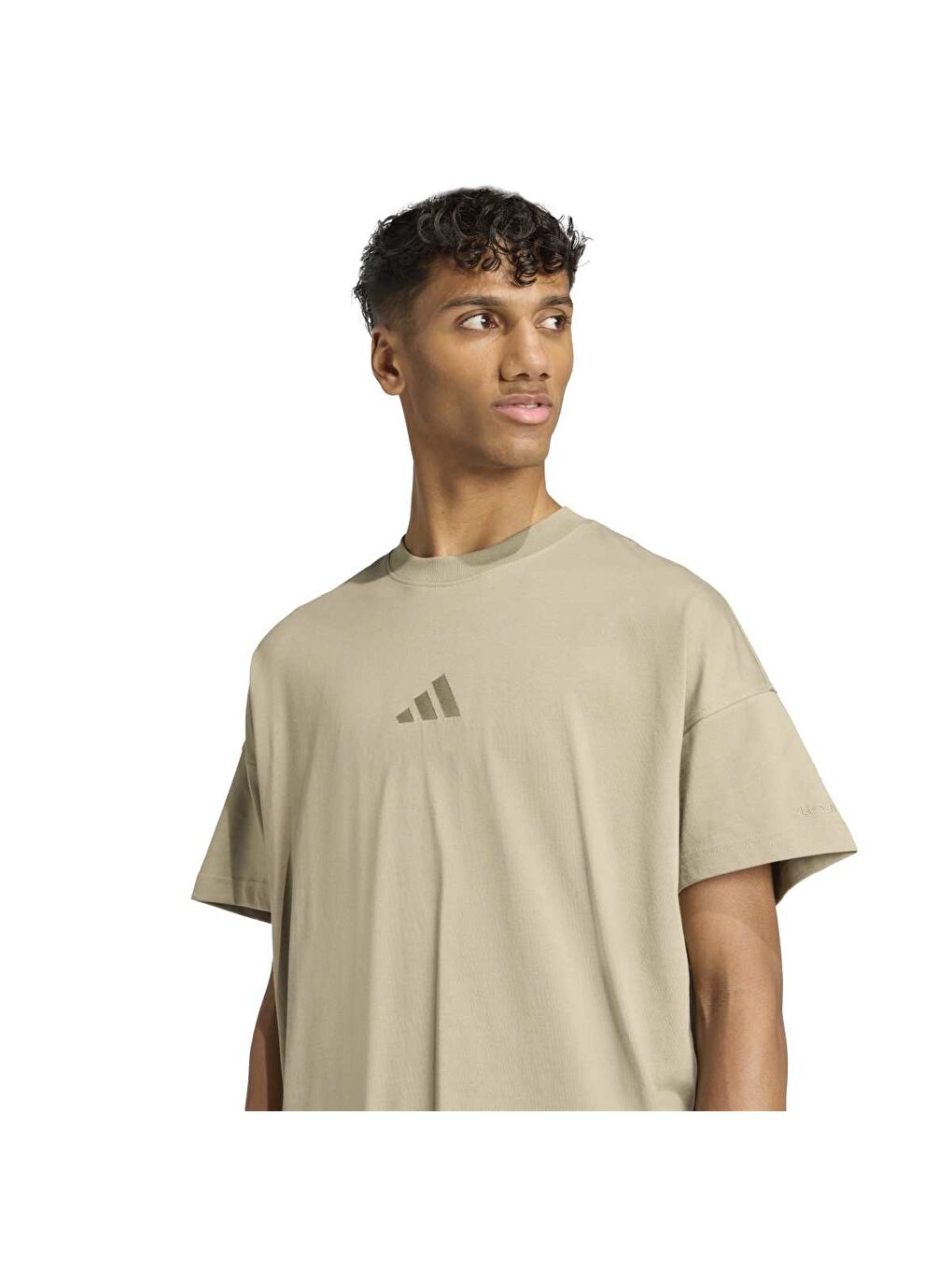 All Season Erkek Bej Bisiklet Yaka Tişört-3