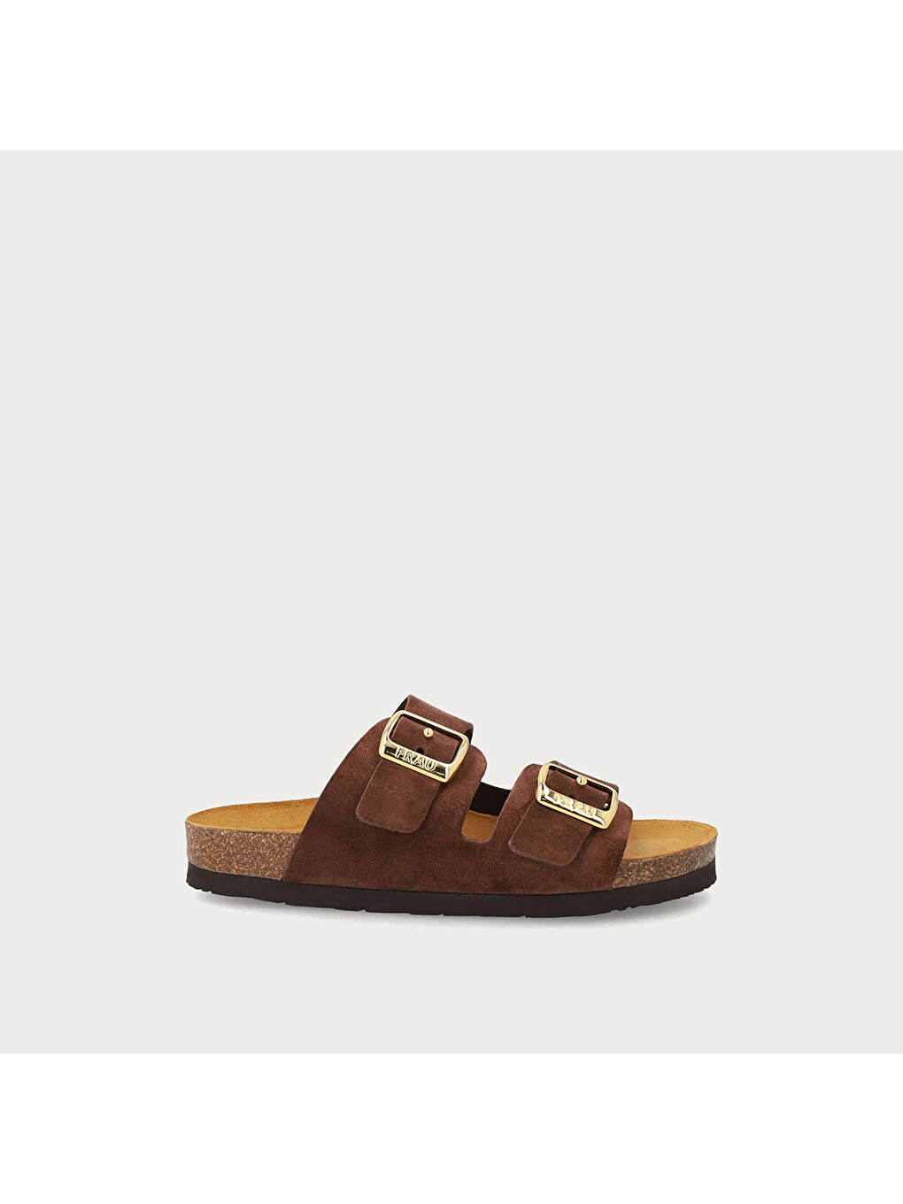 Kahverengi Kadın Terlik 17B8 SUEDE Double-Strap Sliders