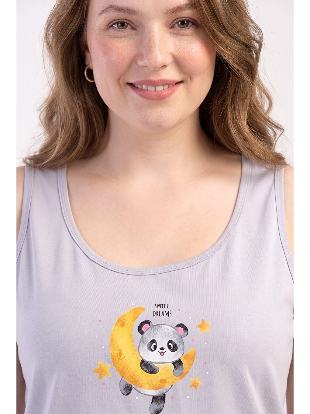 Bej Şortlu Kadın Pijama Takımı-1