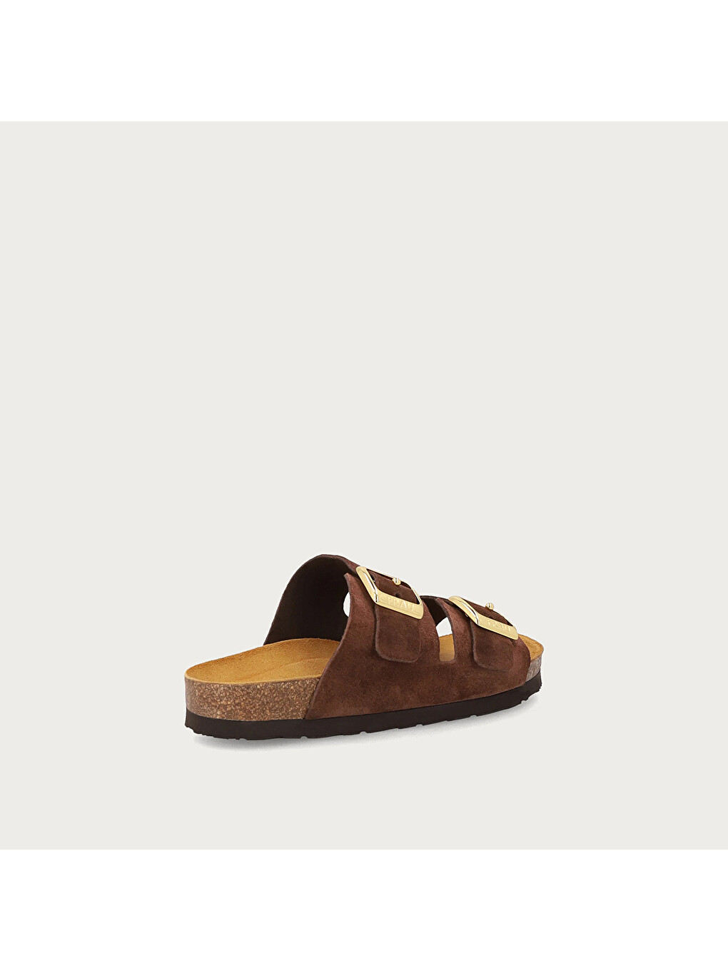 Kahverengi Kadın Terlik 17B8 SUEDE Double-Strap Sliders-2