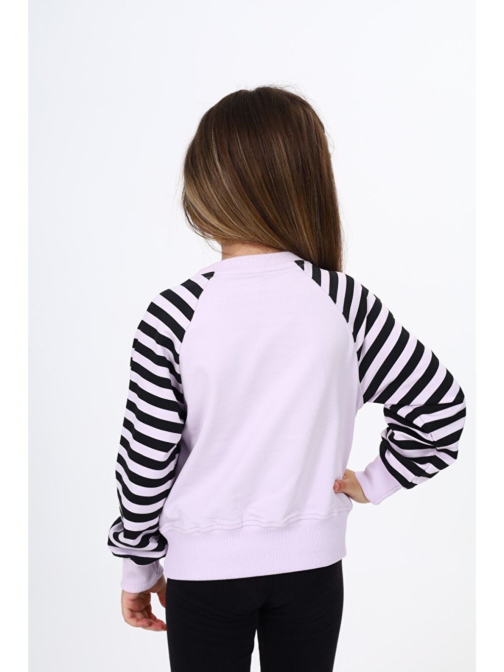 Lila Kız Çocuk Nakışlı Sweatshirt-3