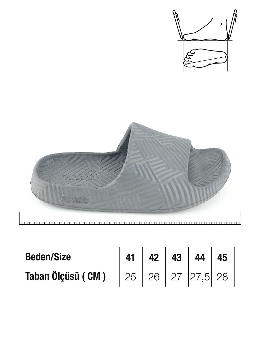 Gri Erkek Yazlık Eva Ev Bahçe Banyo Esnek Islak Zemine Uygun Terlik-1