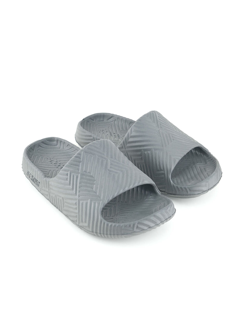 Gri Erkek Yazlık Eva Ev Bahçe Banyo Esnek Islak Zemine Uygun Terlik-2