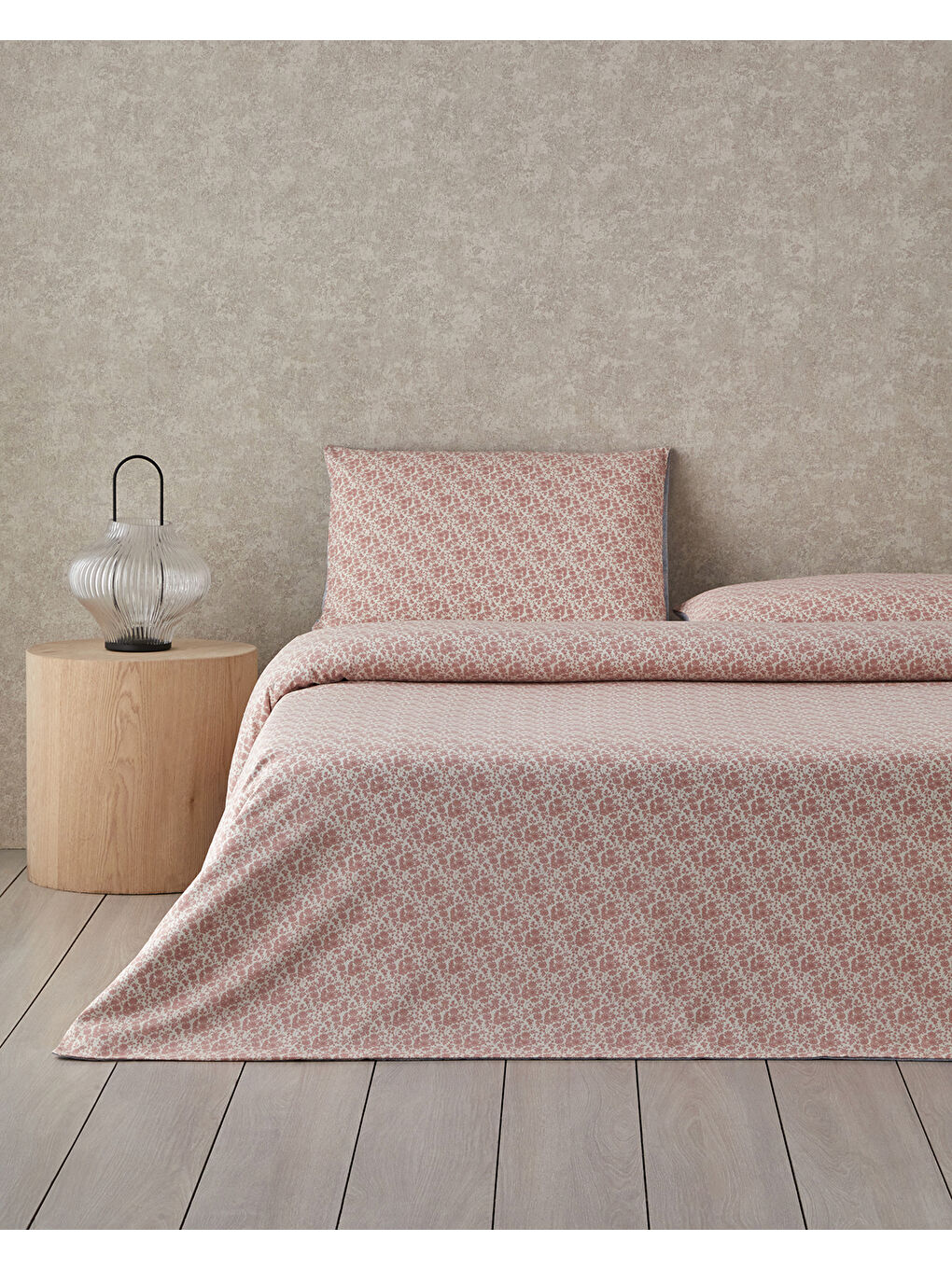 Floral Breeze Kolay Ütülenir Çift Kişilik Nevresim Takımı 200x220 cm Pembe - Mavi