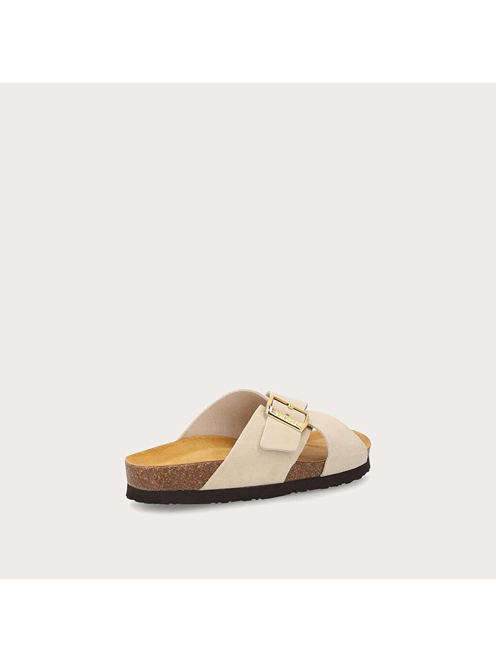 Bej Kadın Terlik 17B3 VELOUR-S SUEDE CROSSOVER-STRAP SLIDERS-2