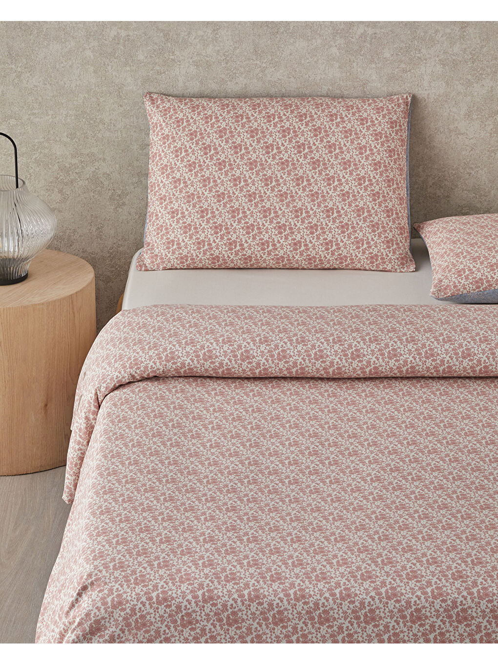 Floral Breeze Kolay Ütülenir Çift Kişilik Nevresim Takımı 200x220 cm Pembe - Mavi-2