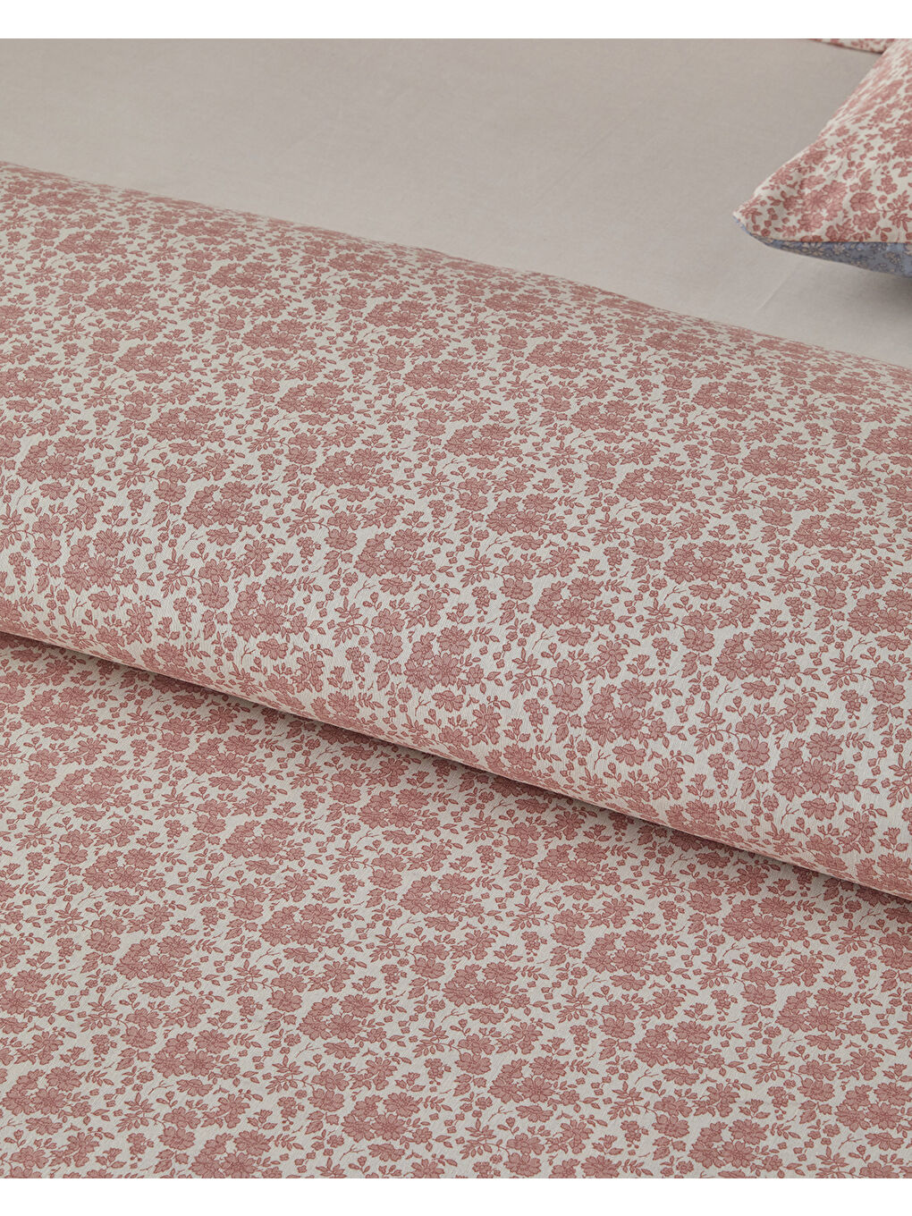 Floral Breeze Kolay Ütülenir Çift Kişilik Nevresim Takımı 200x220 cm Pembe - Mavi-3
