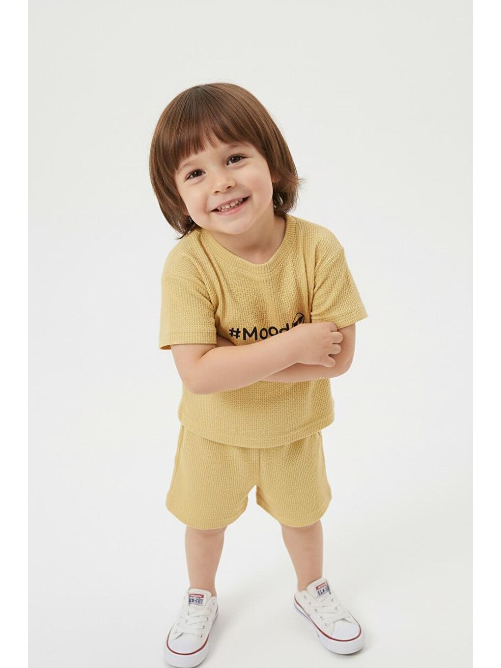 Sarı YAZLIK WAFFLE 2'Lİ TAKIM-4