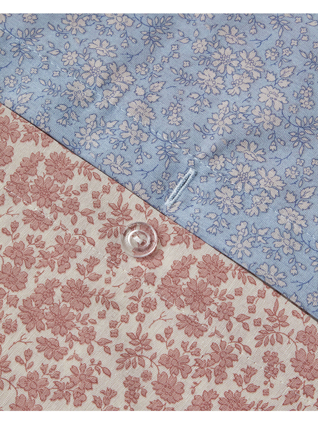 Floral Breeze Kolay Ütülenir Çift Kişilik Nevresim Takımı 200x220 cm Pembe - Mavi-6