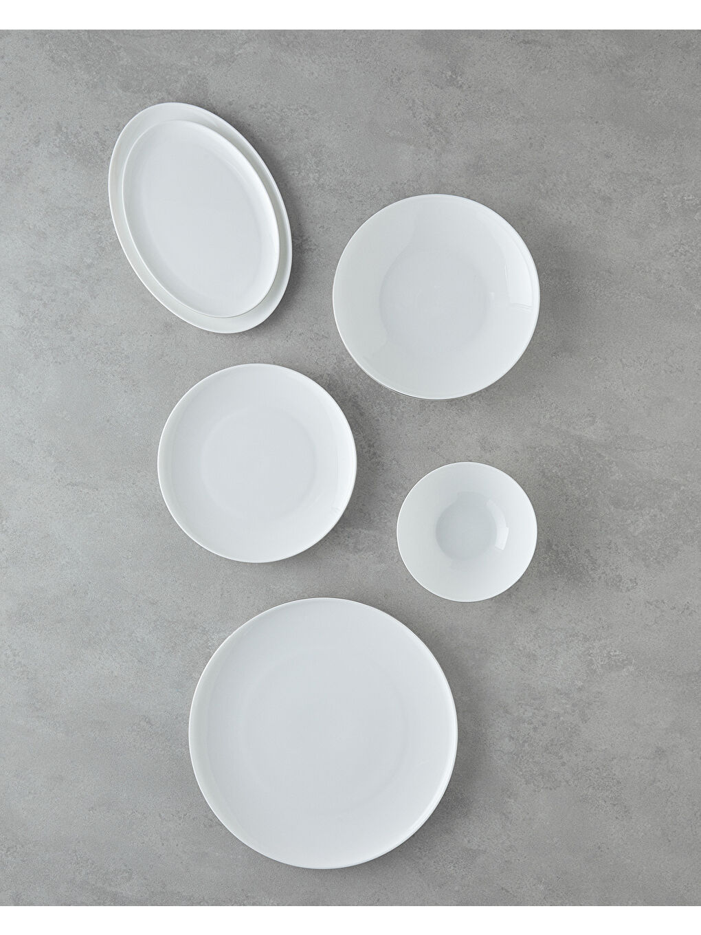 Gri Milano Bone Porselen Yemek Takımı 27 Parça 6 Kişilik Silver-2