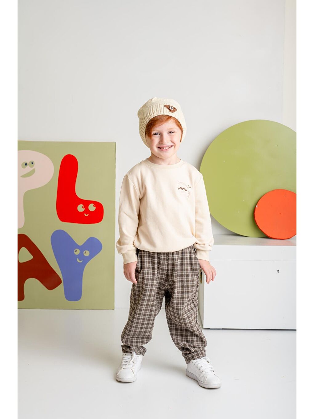 Kahverengi Erkek Bebek Sweatshirt Ve Pantolon Takım - Kahve