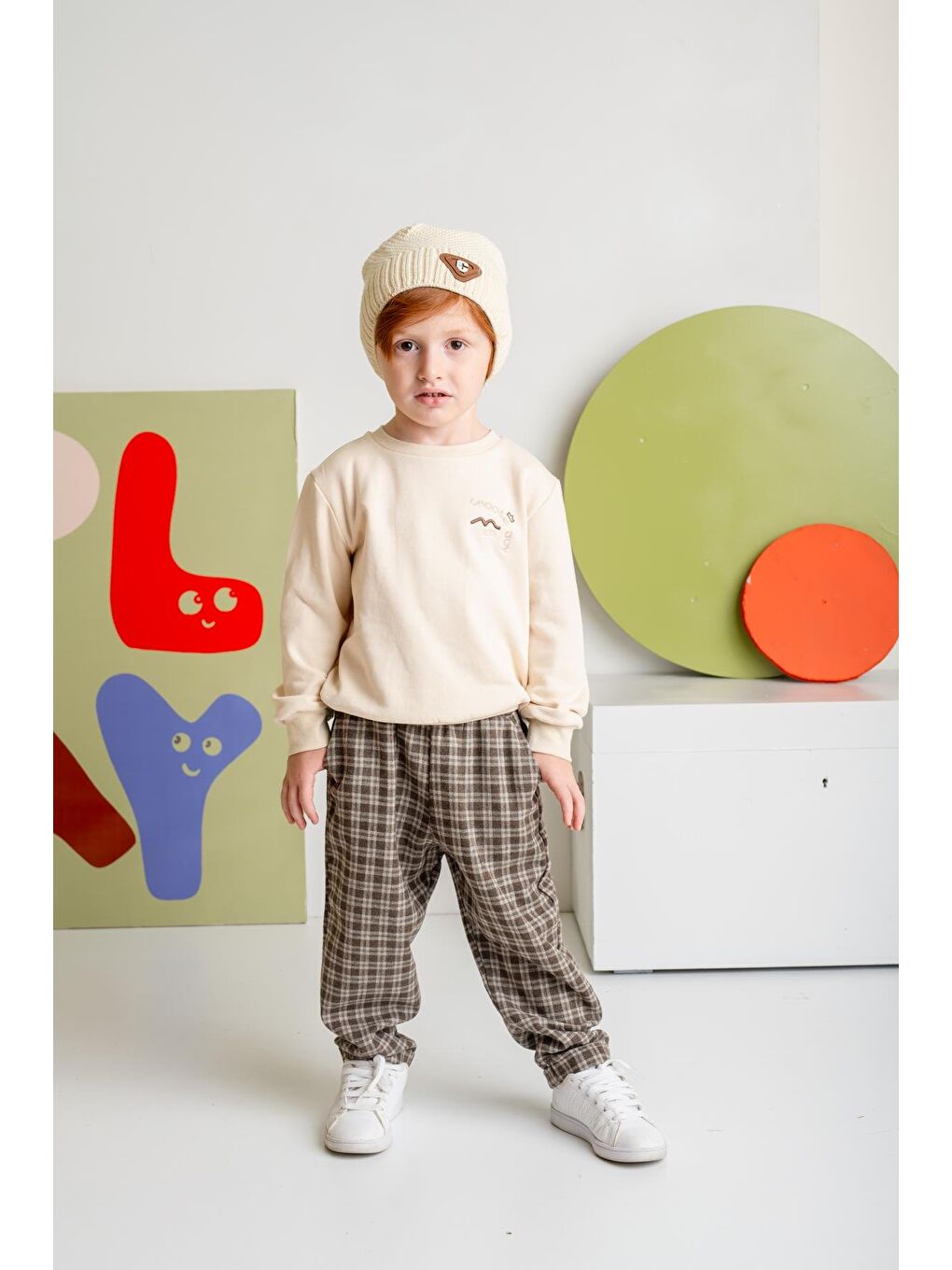 Kahverengi Erkek Bebek Sweatshirt Ve Pantolon Takım - Kahve-1