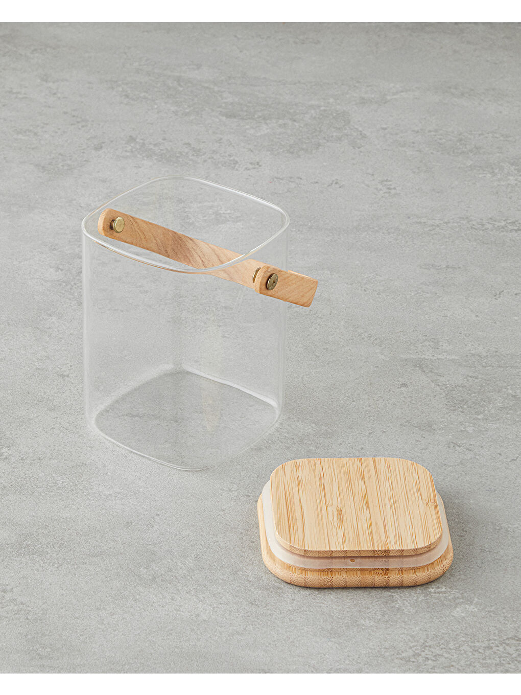 Renksiz Jardin Cam Kulplu Kavanoz 900 ml Şeffaf-1