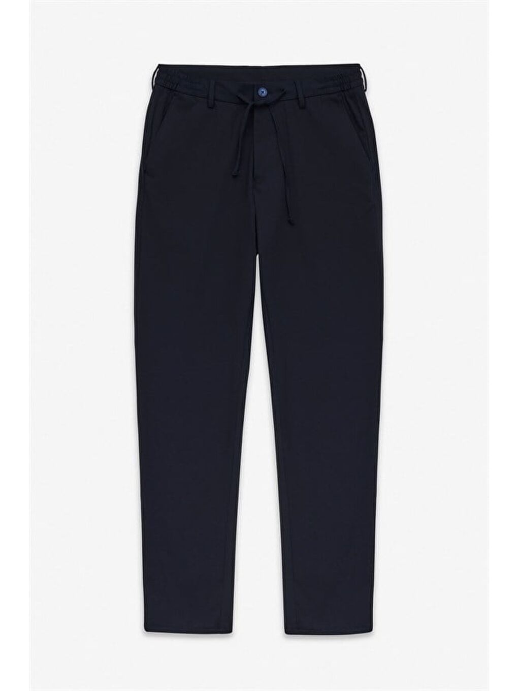 Lacivert Slim Düz Jogger Pantolon-4