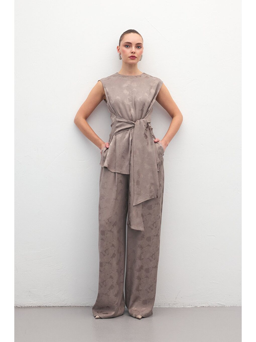 Bej Camila Pantolon - Vizon-2