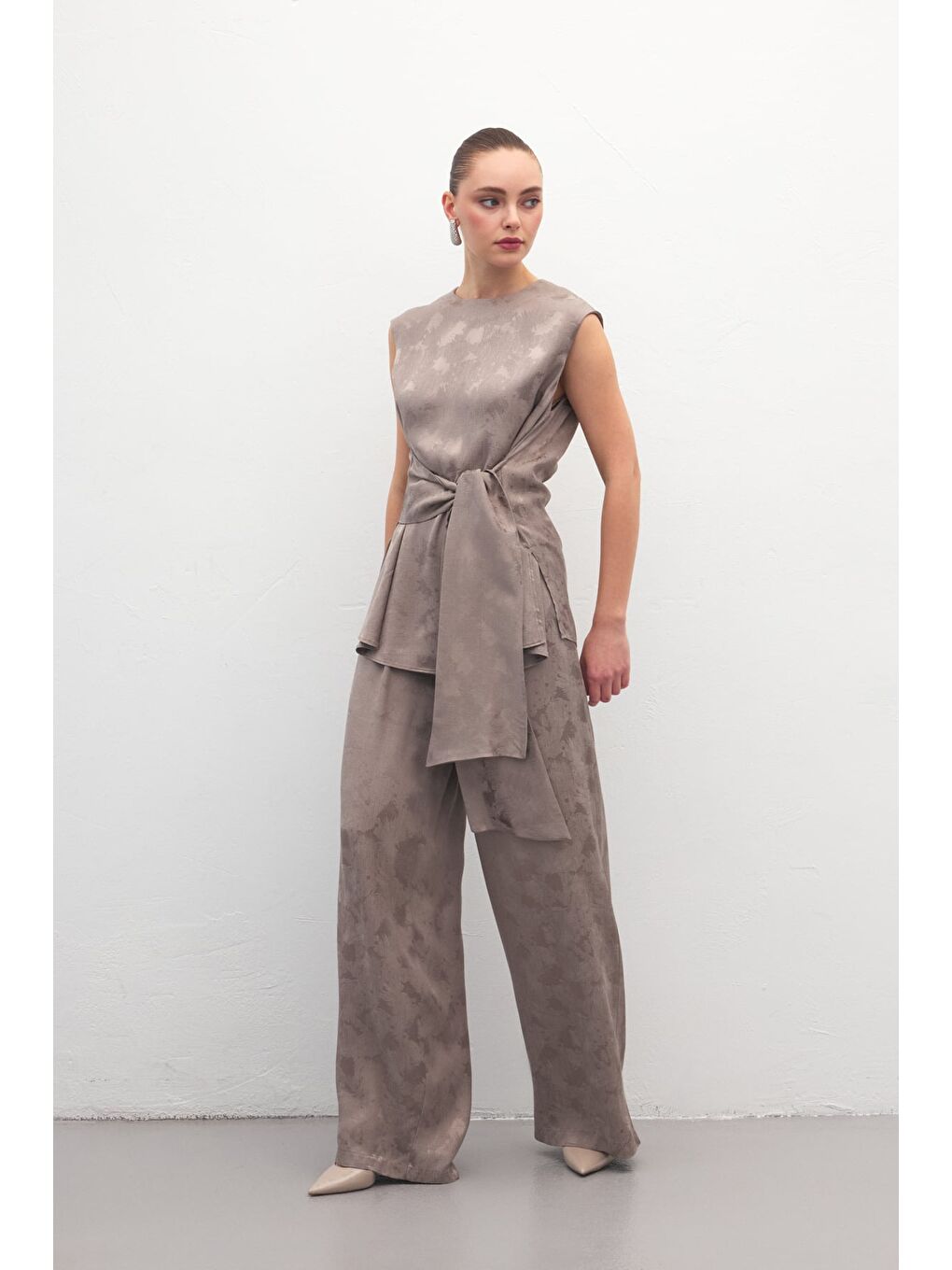 Bej Camila Pantolon - Vizon-4