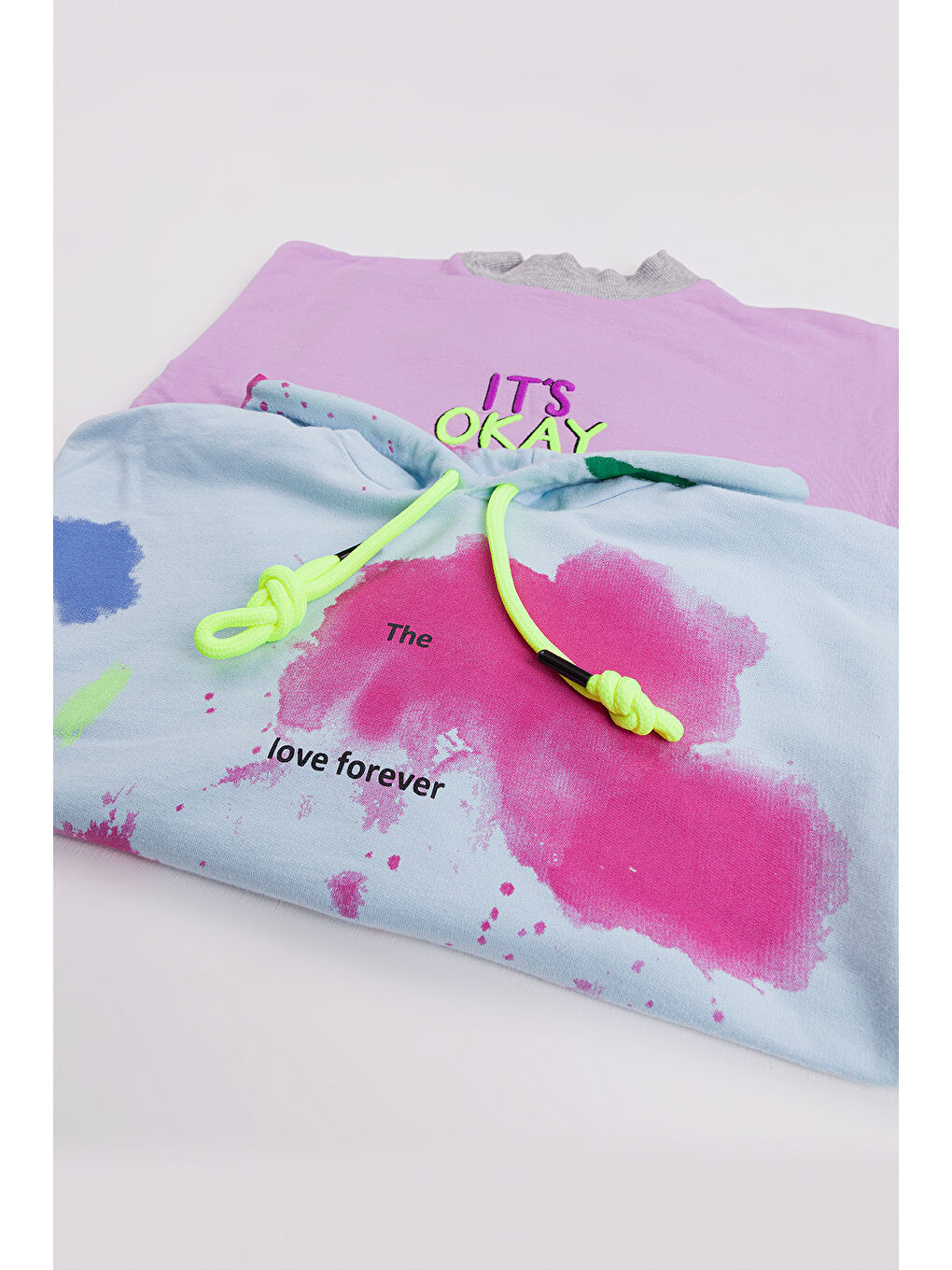 Mavi Kız Çocuk 2'li Paket Basic Sweatshirt-1