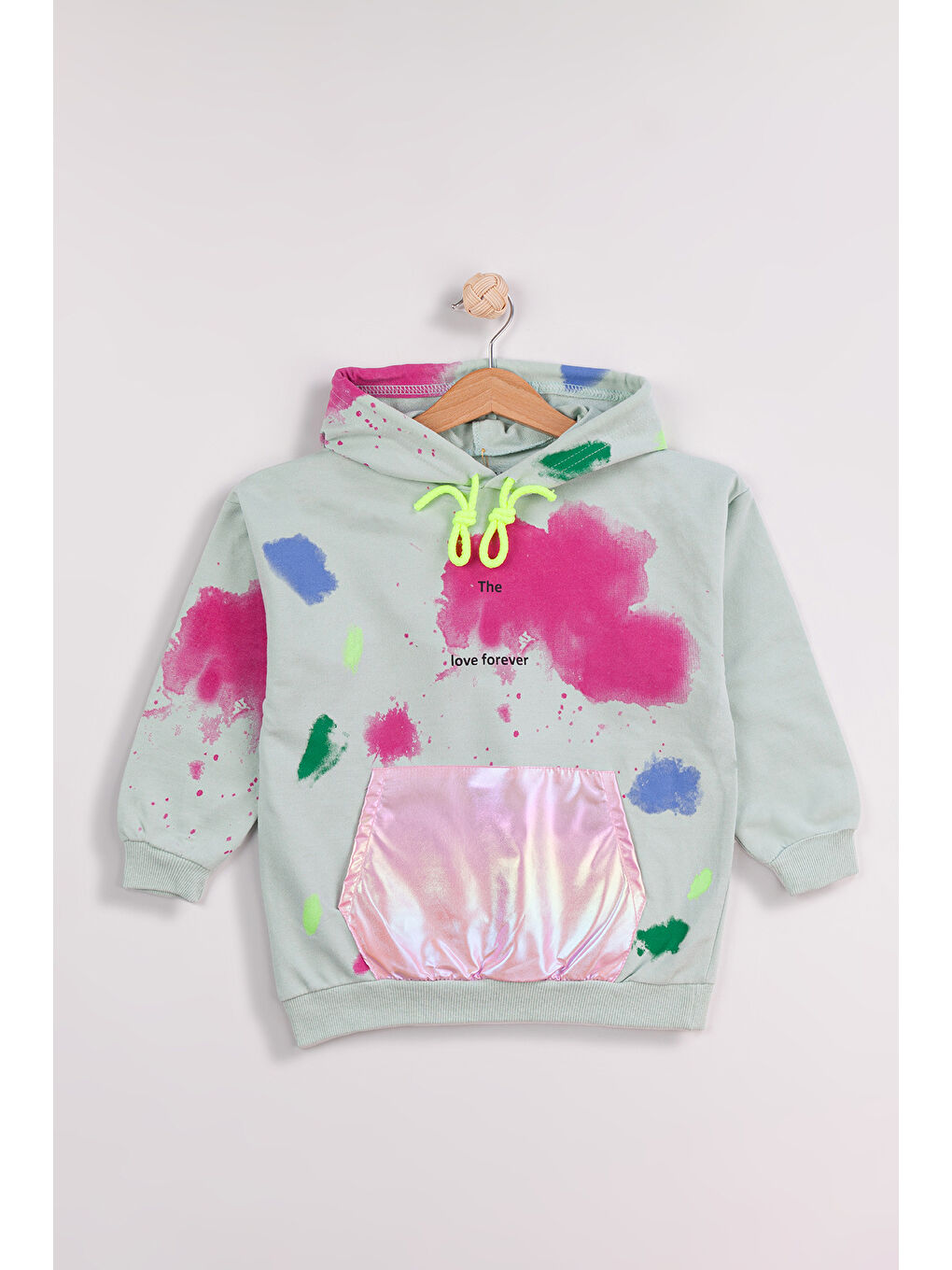 Turuncu Kız Çocuk 2'li Paket Basic Sweatshirt-5