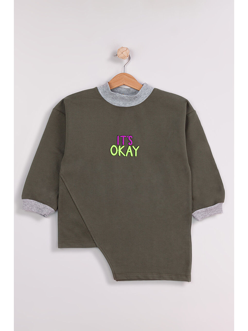 Lila Kız Çocuk 2'li Paket Basic Sweatshirt-4