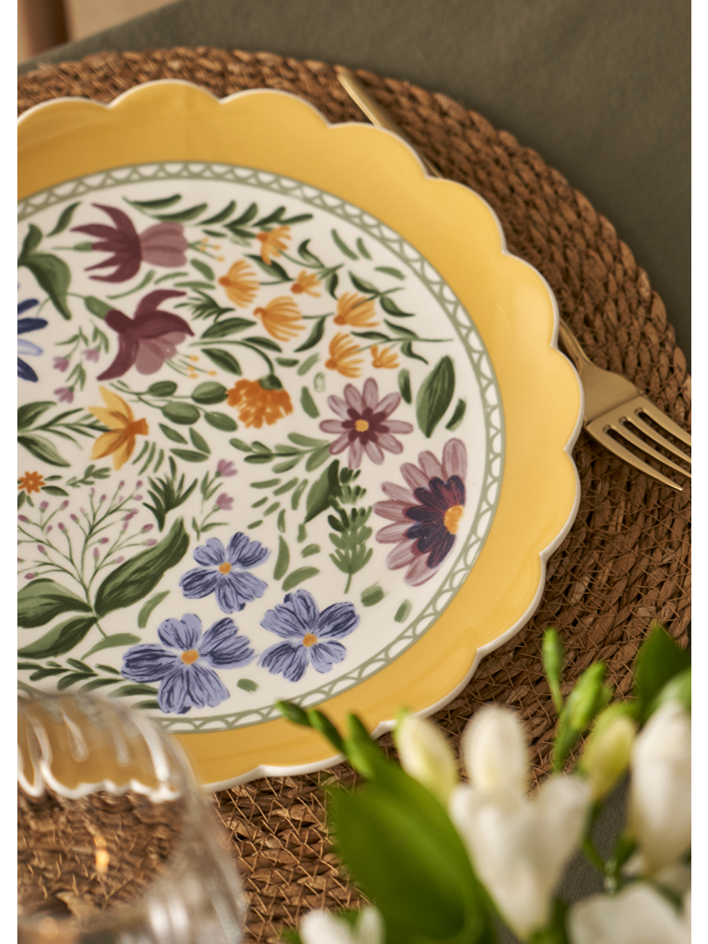 Karışık Bianca New Bone Servis Tabağı (26 Cm)-3