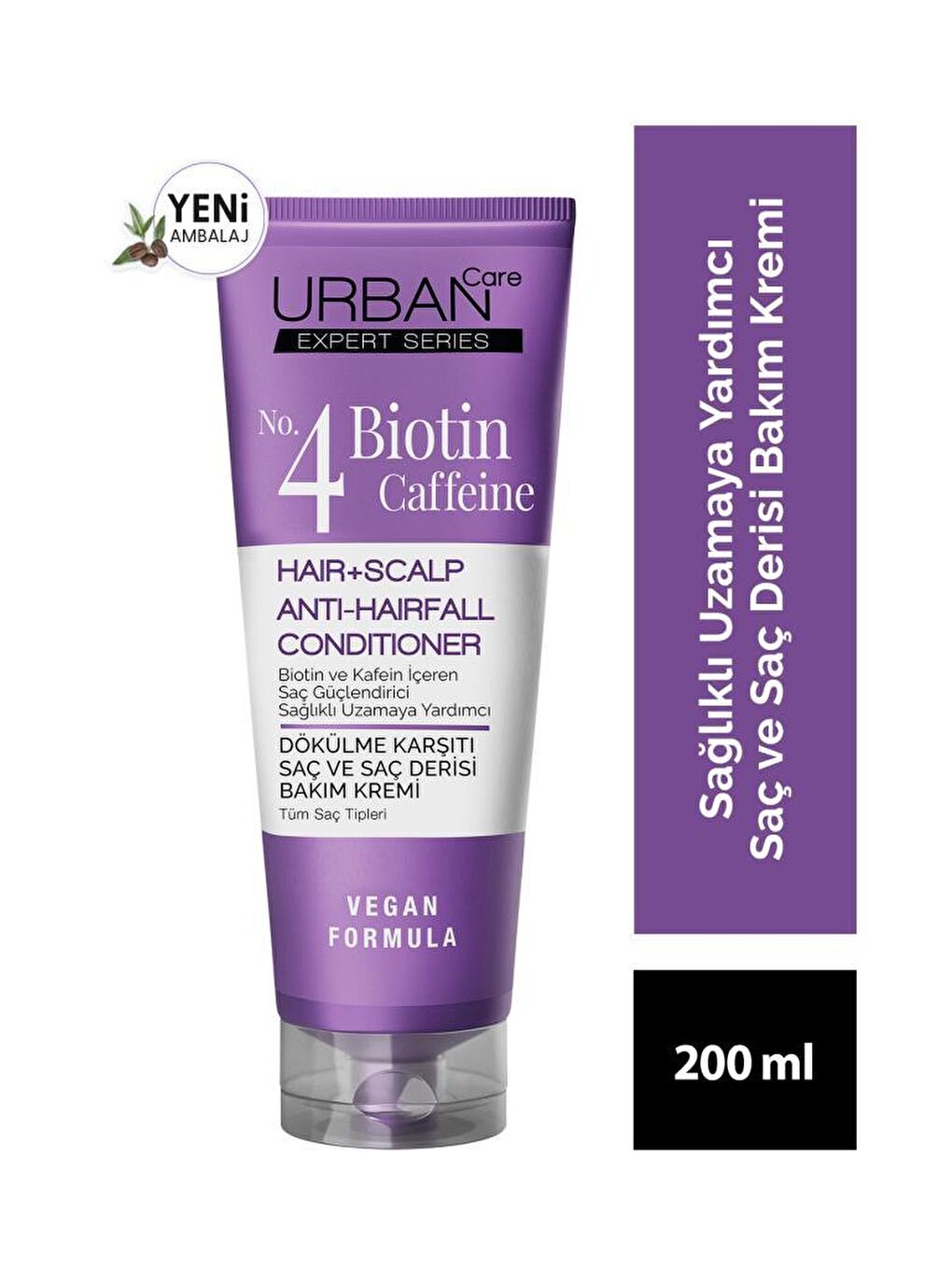 Urban Care Expert Biotin ve Kafein Dökülme Karşıtı Saç Kremi-200ML-Vegan-Hızlı Uzamaya Yardımcı