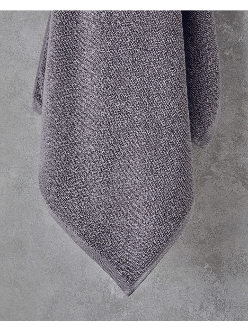 Fluffy Pamuk Plus Pamuklu Banyo Havlusu 70x140 cm Gri-1