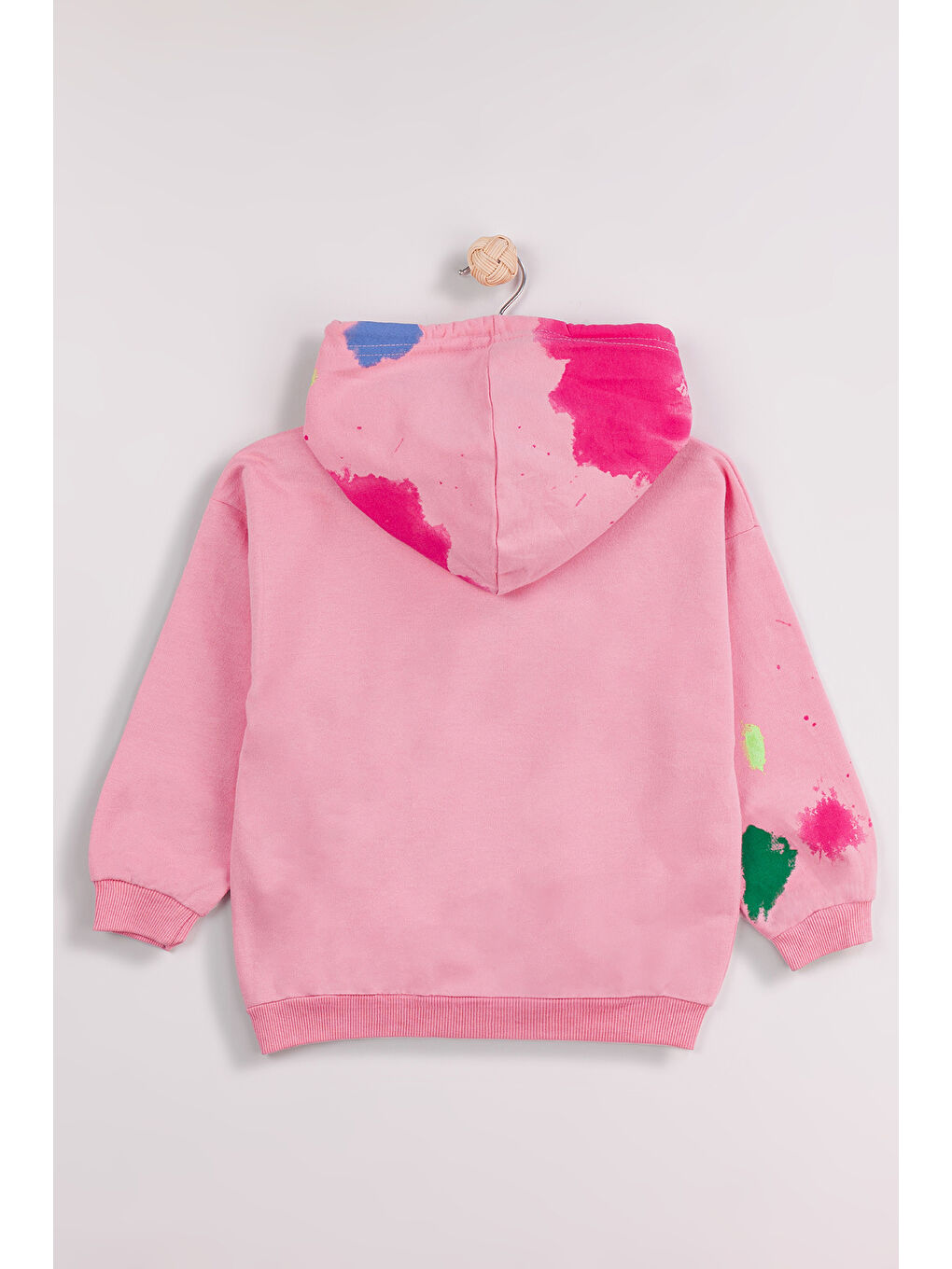 Pembe Kız Çocuk 2'li Paket Basic Sweatshirt-4