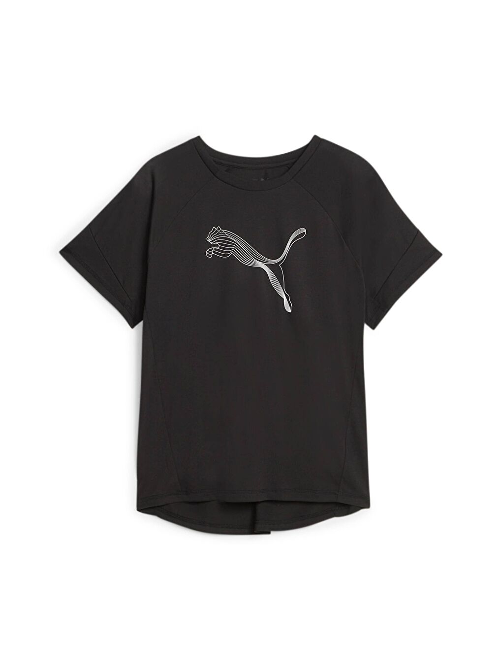 Siyah EVOSTRIPE Kadın Tişört