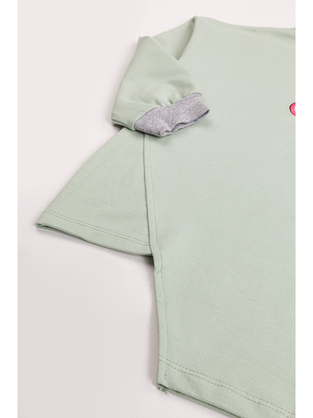 Pembe Kız Çocuk 2'li Paket Basic Sweatshirt-6