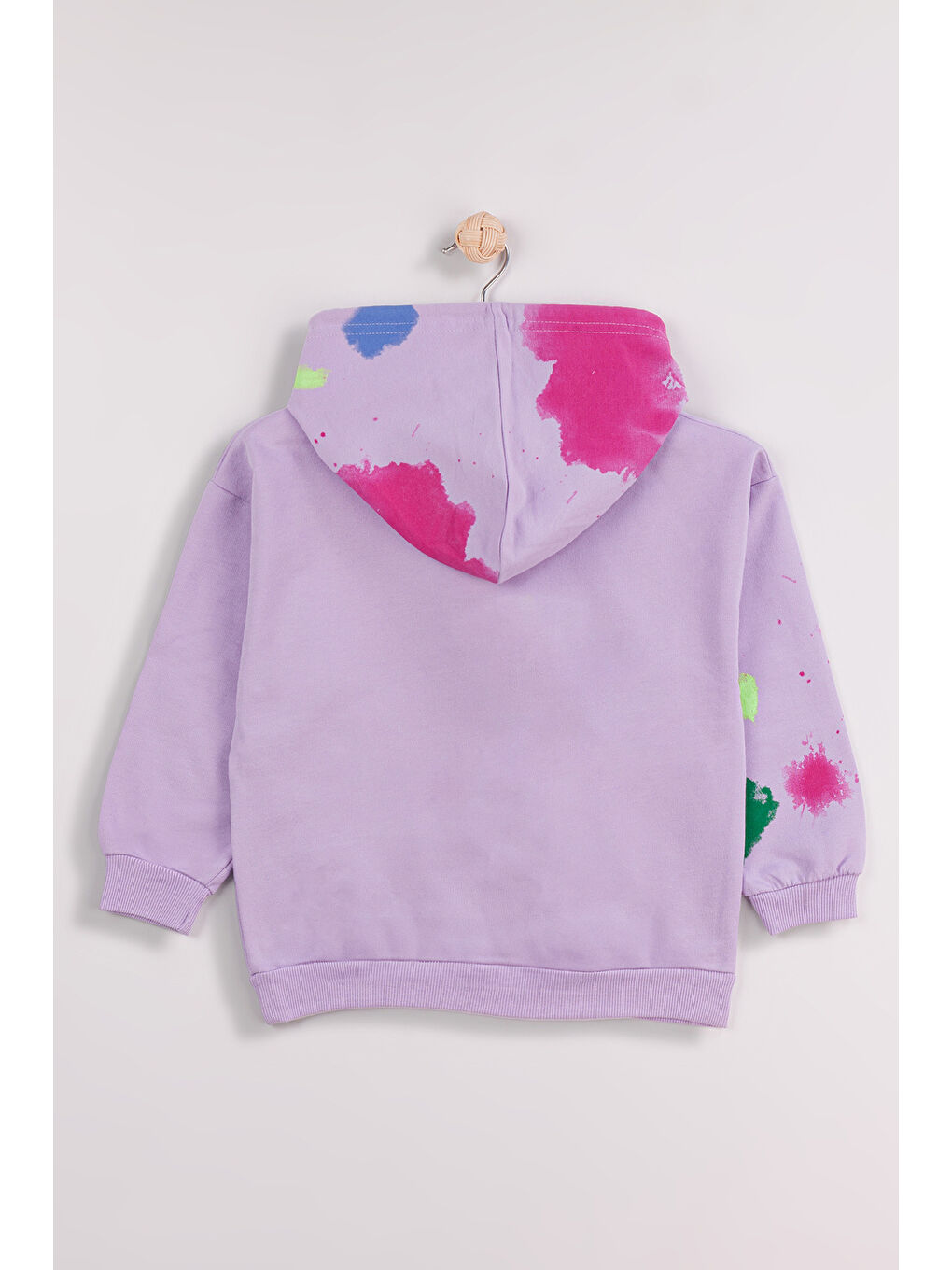 Lila Kız Çocuk 2'li Paket Basic Sweatshirt-7