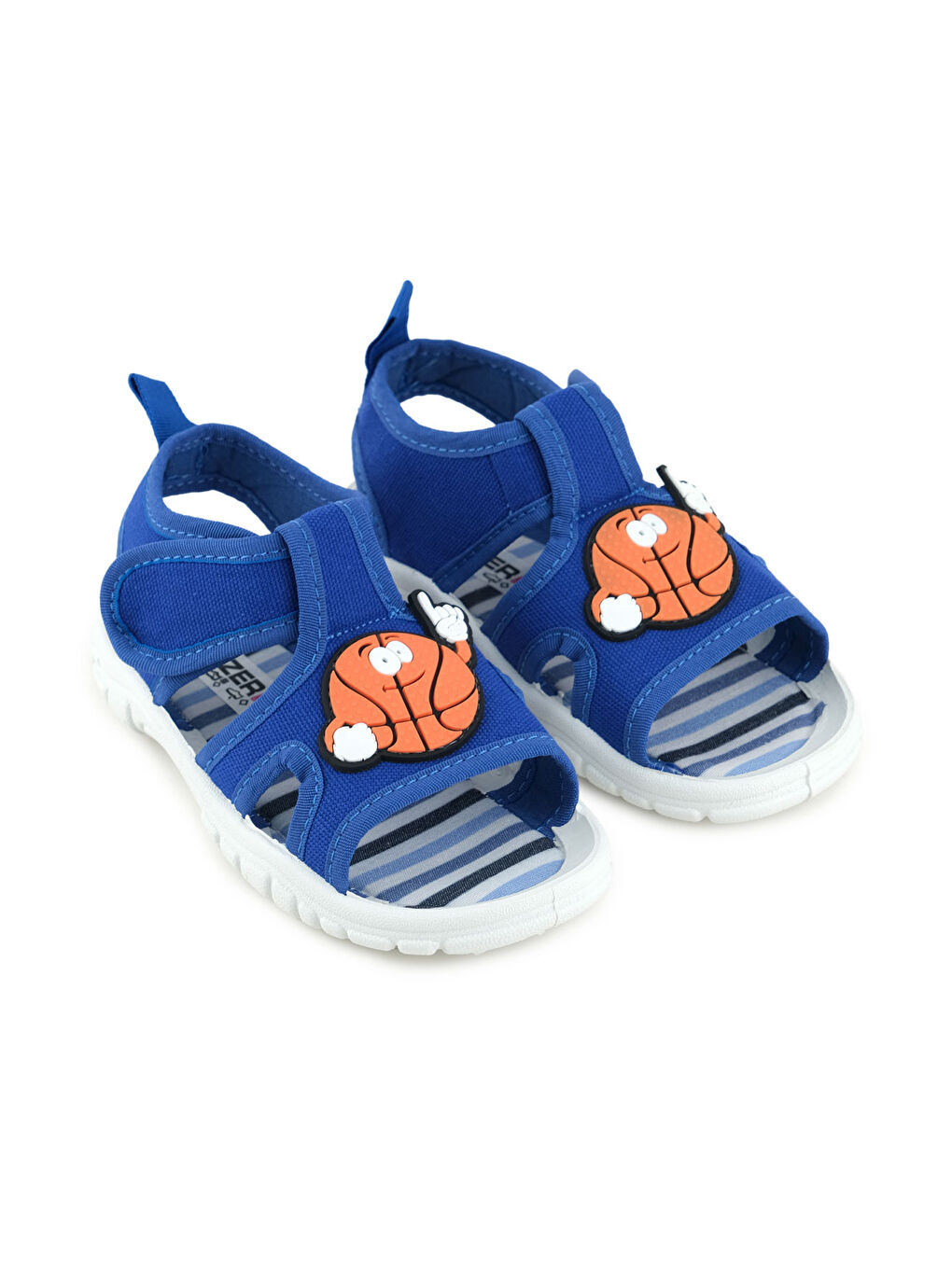 Mavi Erkek Çocuk Yazlık Rahat Taban Tek Cırt Cırtlı Ayarlanabilir Günlük Sandalet-2