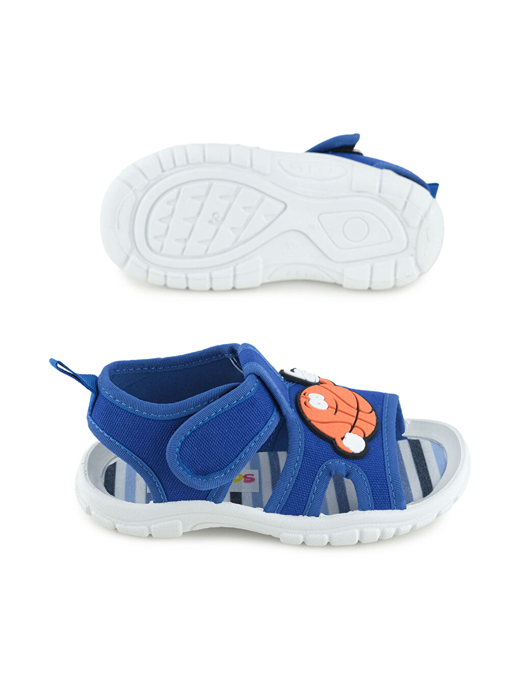 Mavi Erkek Çocuk Yazlık Rahat Taban Tek Cırt Cırtlı Ayarlanabilir Günlük Sandalet-4