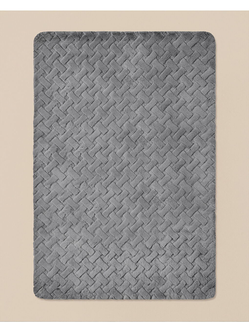 Peggy Pelüş Halı 60x90 cm Gri