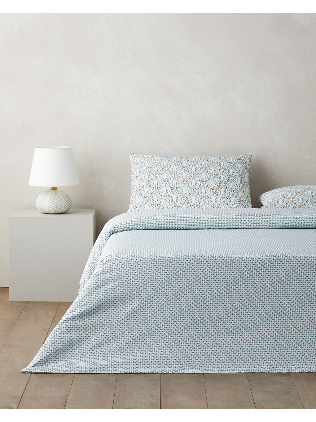 Poemy Kolay Ütülenir Çift Kişilik Nevresim Seti 200x220 cm Turuncu-Mavi-1