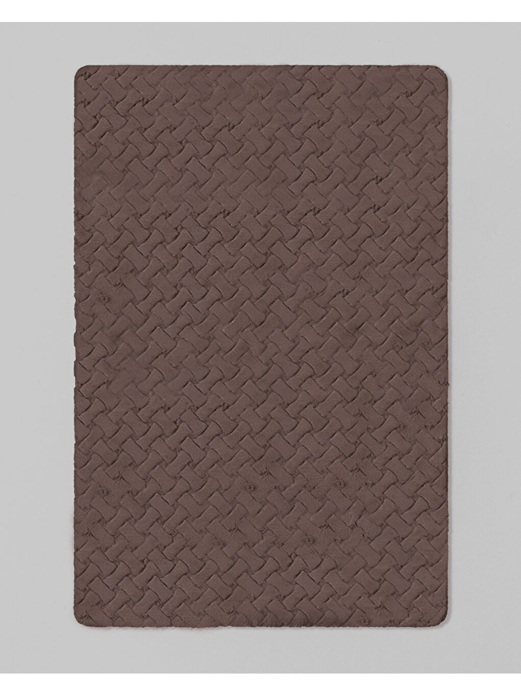 Kahverengi Peggy Pelüş Halı 60x90 cm Kahve